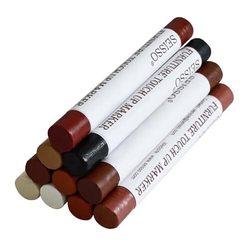 SEISSO フローリング 補修 傷 補修 ネジ穴 補修 家具補修クレヨン 10色入り 傷消し 傷隠し 家具 床 机 補修 剥がれ補修 木製品キズ補修セ